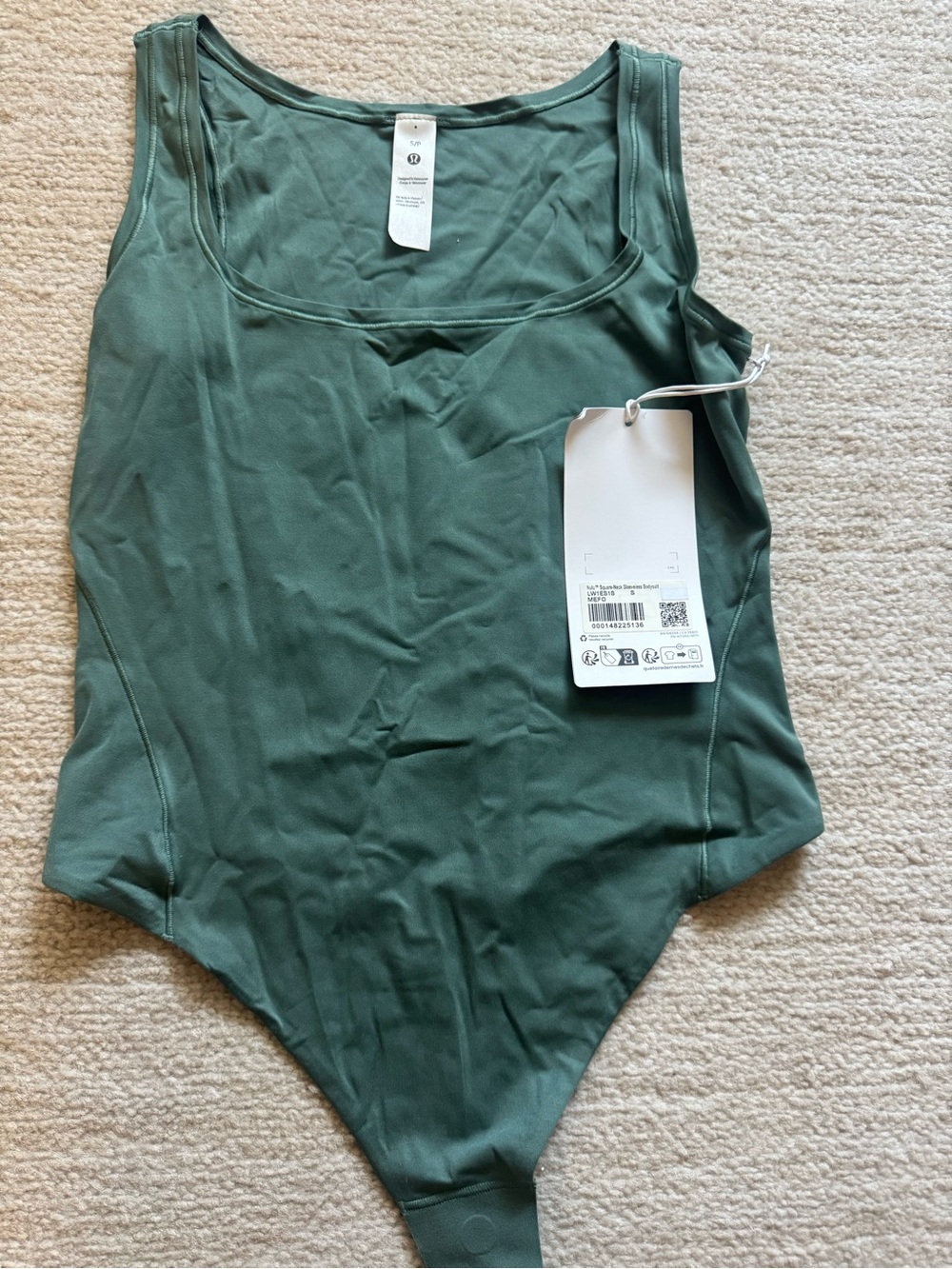 lululemon athletica Nulu Medium Forest Green Scoop-Neck Bodysuit